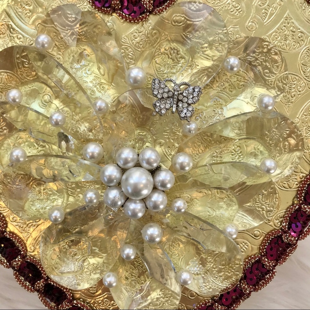 💝Crystal Heart Box Vintage Jewelry Valentine - Picture 13 of 15